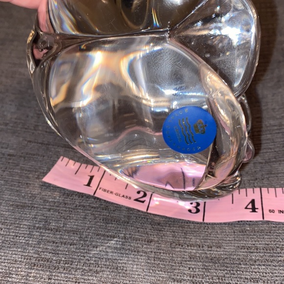 Royal Copenhagen Large 5” Crystal Lotus Candle Holder W/ Sticker - Picture 6 of 7